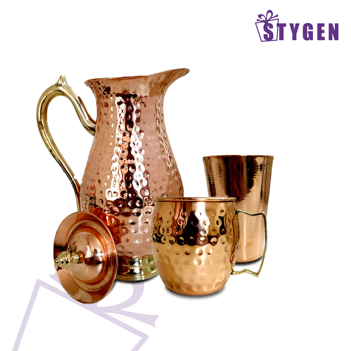Copper Jug Glass Set (তামার জগ, মগ, গ্লাস সেট)